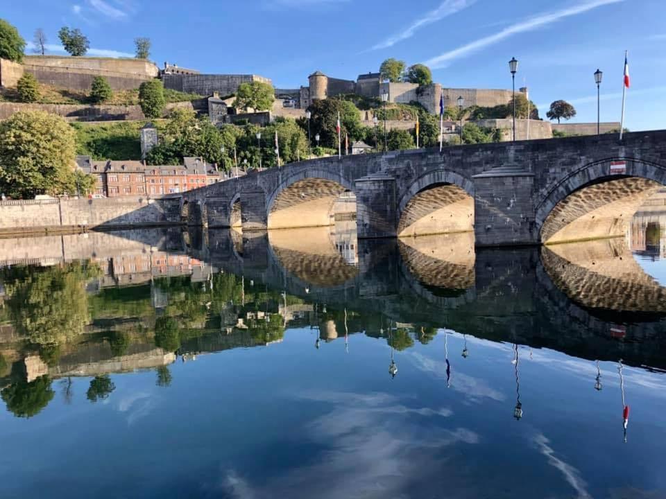 Maison Et Velos A Godinne Dans La Vallee De La Meuse Luaran gambar