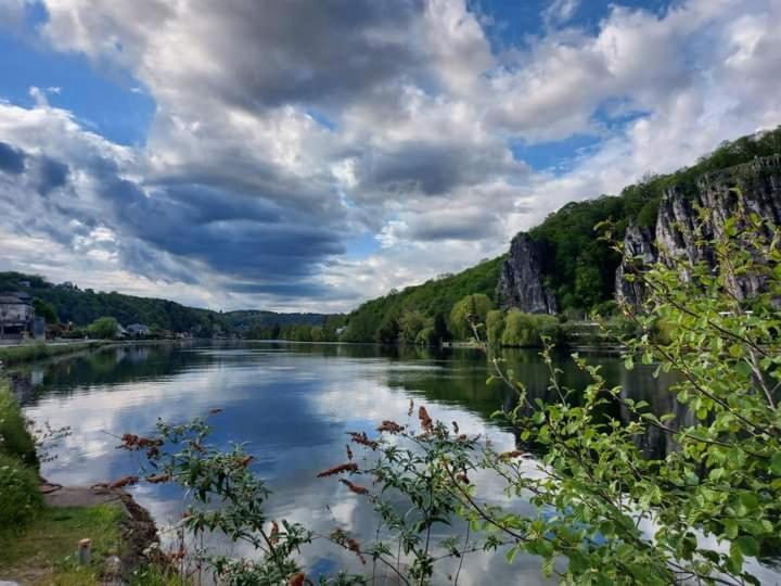 Maison Et Velos A Godinne Dans La Vallee De La Meuse Luaran gambar